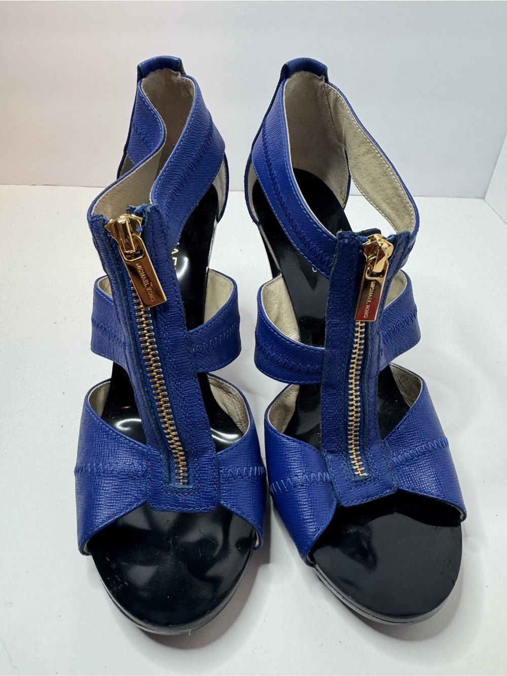 Michael Kors Blue Leather Heels Women's Size 8.5M